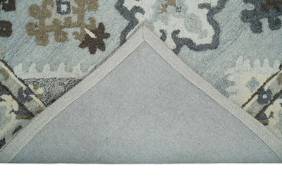 5x8 Hand Tufted Gray and Blue Persian Style Antique Oriental Wool Area Rug | TRDMA86 - The Rug Decor