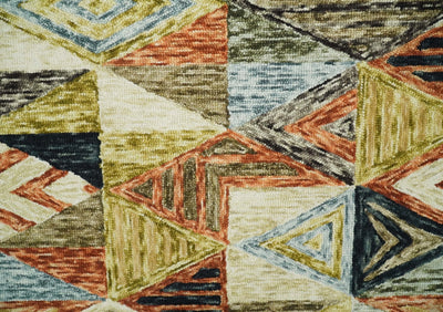 5x8 Hand Tufted Multicolor Modern Geometric Diamond Wool Area Rug | TRDMA110 - The Rug Decor