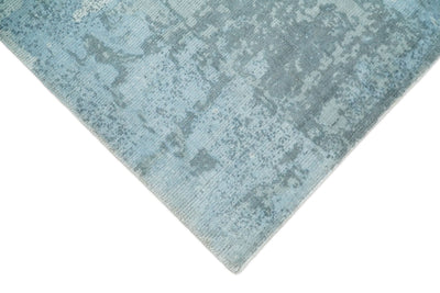 5x8 Modern Abstract Blue and Gray Contemporary Wool Area Rug | QT8 - The Rug Decor