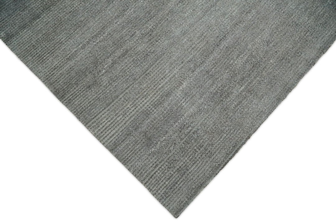 5x8 Solid Gray Rug made with wool and viscose blend | TRD178A - The Rug Decor