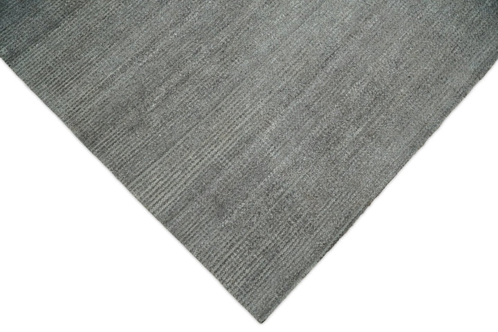 5x8 Solid Gray Rug made with wool and viscose blend | TRD178A - The Rug Decor