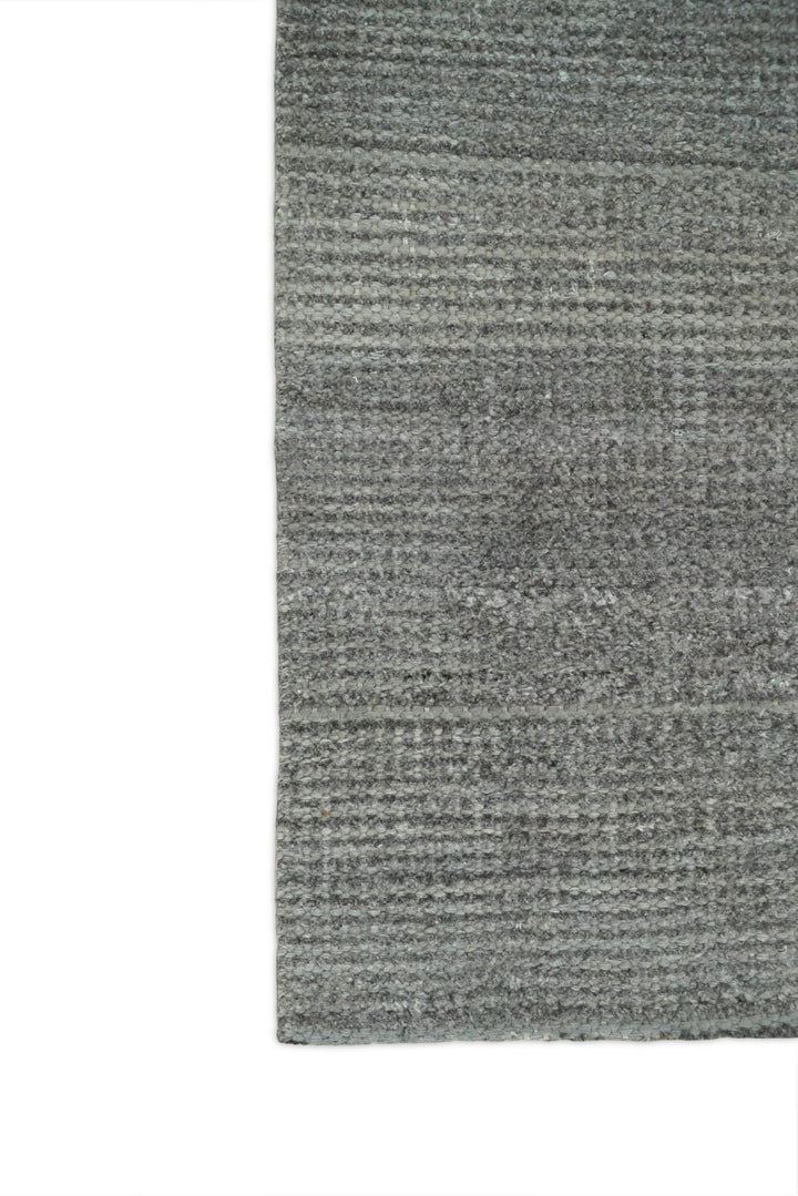 5x8 Solid Gray Rug made with wool and viscose blend | TRD178A - The Rug Decor
