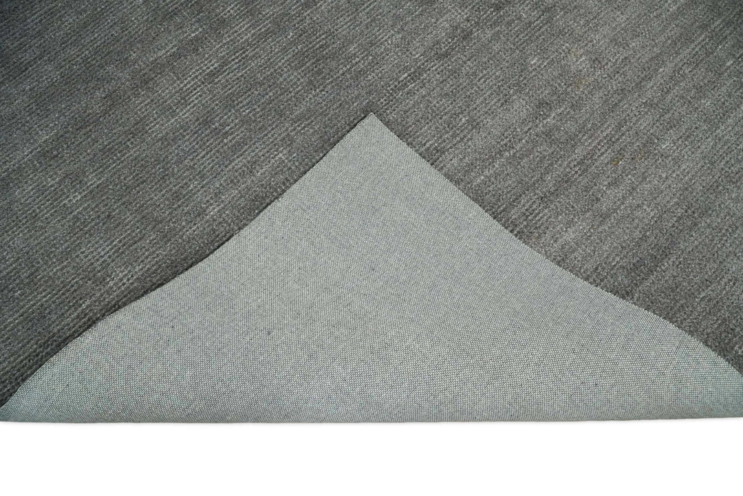 5x8 Solid Gray Rug made with wool and viscose blend | TRD178A - The Rug Decor