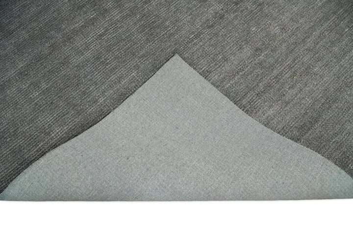 5x8 Solid Gray Rug made with wool and viscose blend | TRD178A - The Rug Decor