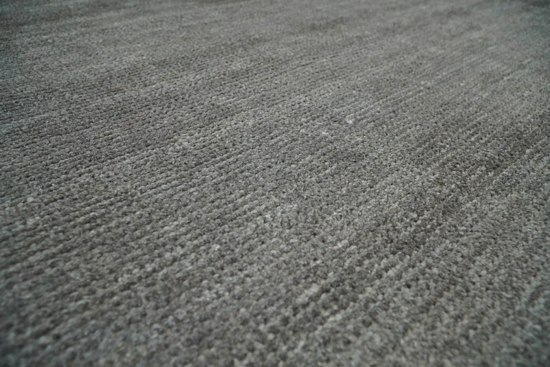 5x8 Solid Gray Rug made with wool and viscose blend | TRD178A - The Rug Decor