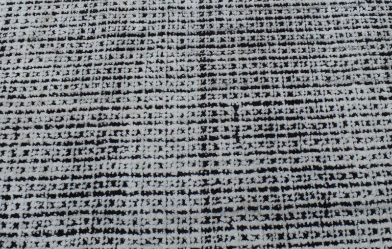 5x8 White and Black Handmade Area Rug Made With Fine Viscose - The Rug Decor