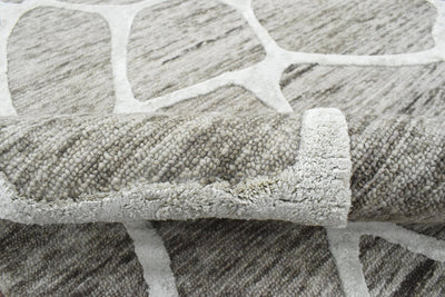5x8 Wool and Viscose Area Rug | Handmade Area rug made with fine wool and Viscose | Bedroom Rug, Wool Rug, Brown and Ivory Rug, Living Room - The Rug Decor