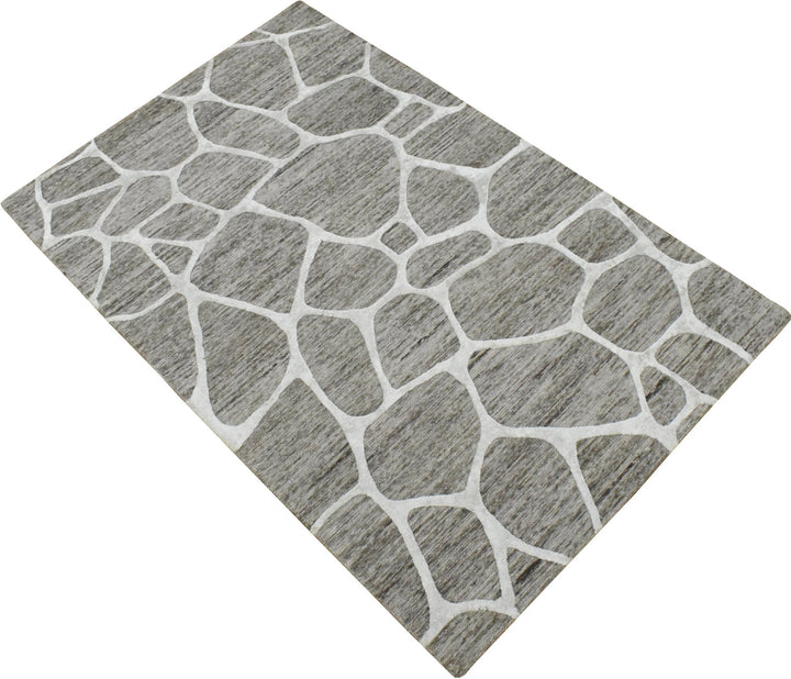5x8 Wool and Viscose Area Rug | Handmade Area rug made with fine wool and Viscose | Bedroom Rug, Wool Rug, Brown and Ivory Rug, Living Room - The Rug Decor