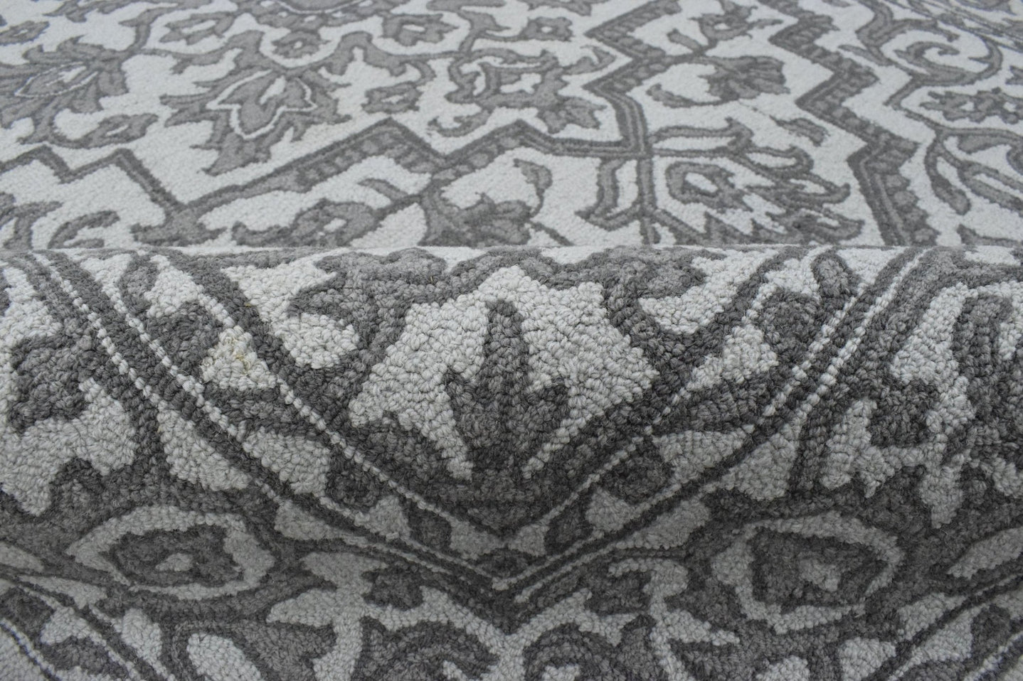 5x8 Wool Area Rug | Handmade Area rug made with fine wool | Bedroom Rug, Wool Rug, Blue and Beige Rug, Living Room Rug, Classic Style Rug - The Rug Decor