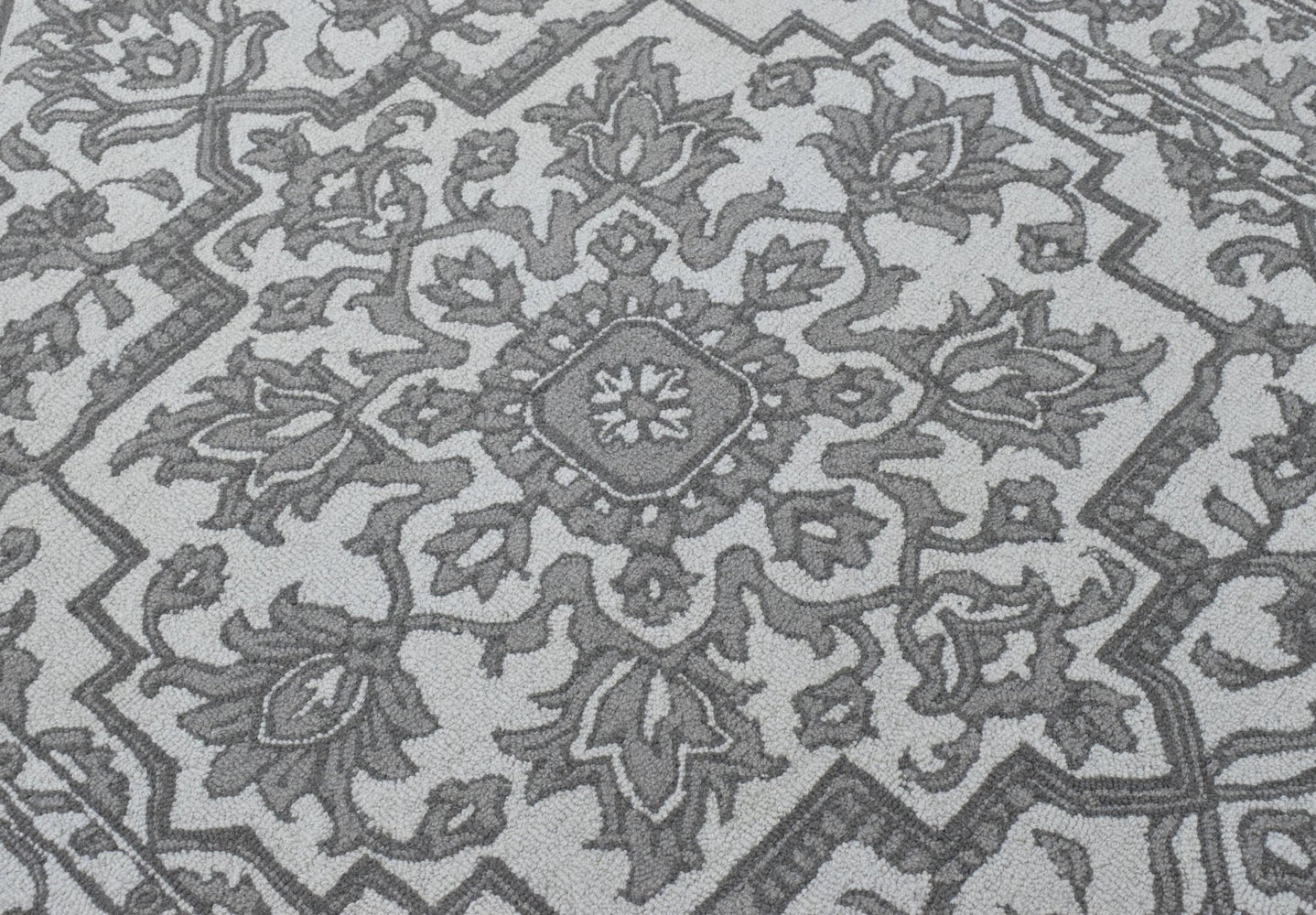 5x8 Wool Area Rug | Handmade Area rug made with fine wool | Bedroom Rug, Wool Rug, Blue and Beige Rug, Living Room Rug, Classic Style Rug - The Rug Decor