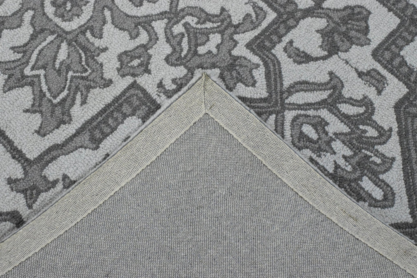 5x8 Wool Area Rug | Handmade Area rug made with fine wool | Bedroom Rug, Wool Rug, Blue and Beige Rug, Living Room Rug, Classic Style Rug - The Rug Decor