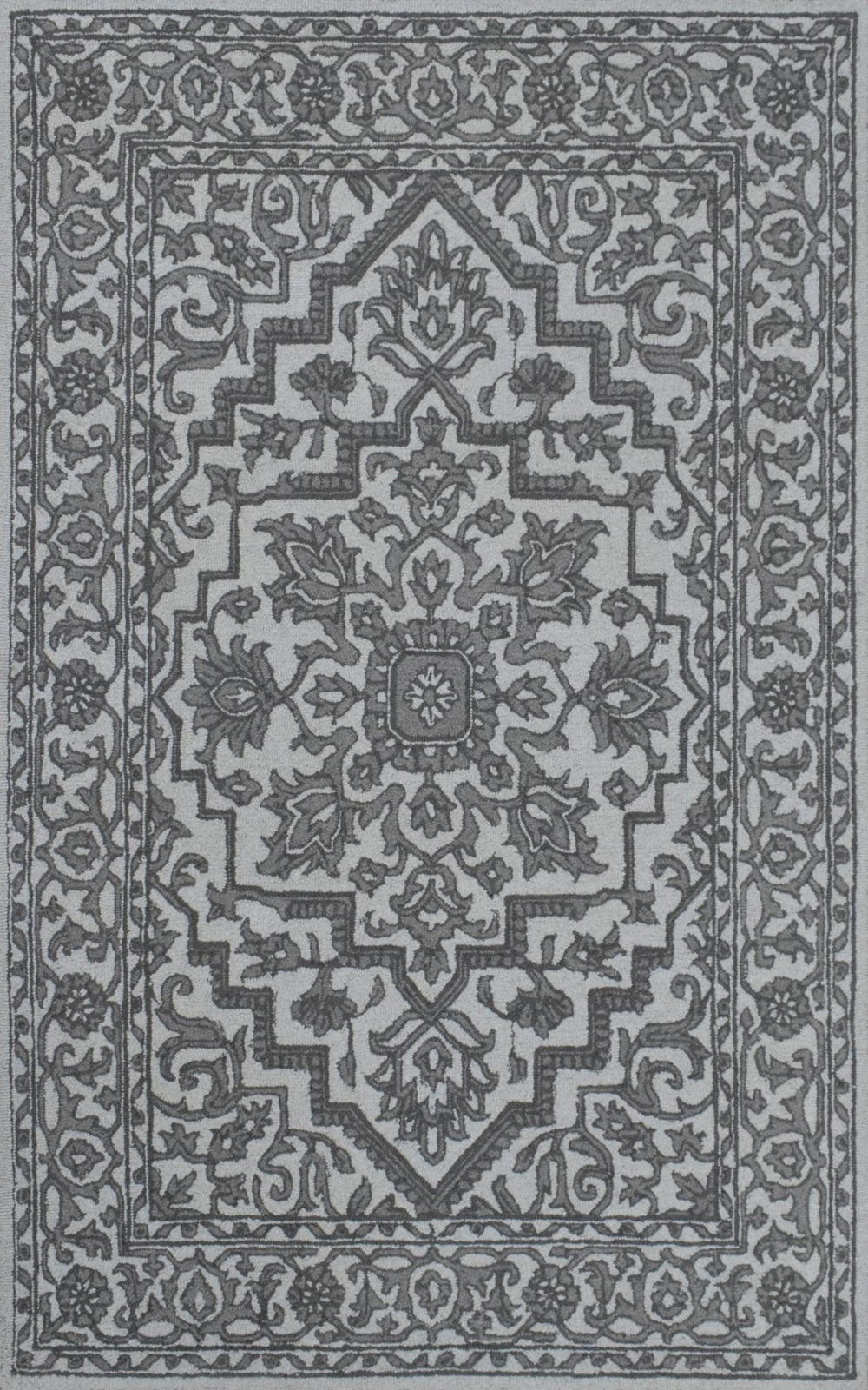 5x8 Wool Area Rug | Handmade Area rug made with fine wool | Bedroom Rug, Wool Rug, Blue and Beige Rug, Living Room Rug, Classic Style Rug - The Rug Decor