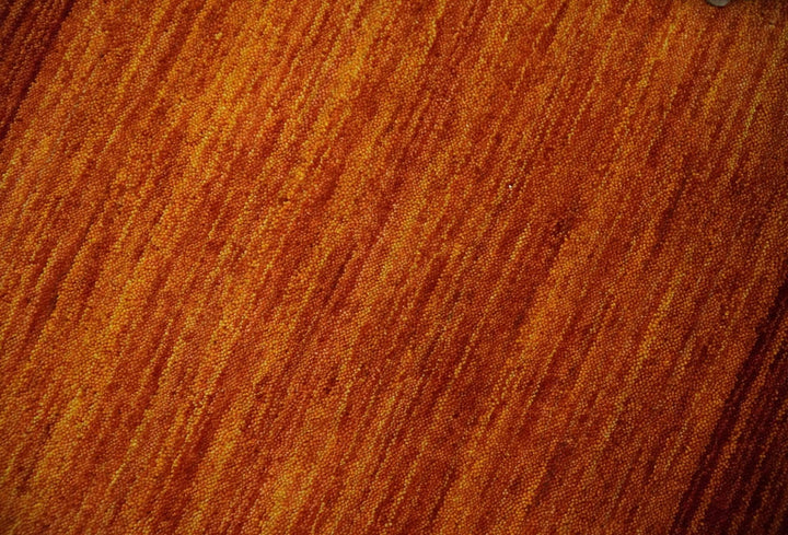 6x8 Ombre Brown and Rust Blended Stripes Pattern Wool Hand Woven Southwestern Gabbeh Rug - The Rug Decor