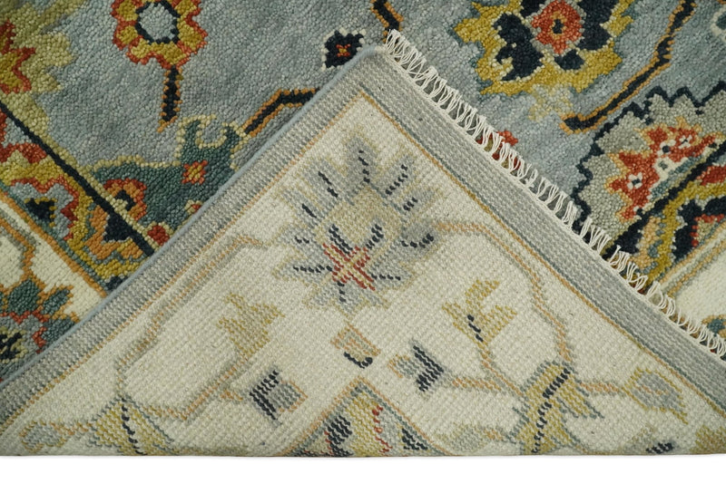 6x9, 8x10, 9x12, 10x14 and 12x15 Antique Traditional Persian Blue and Ivory Vintage Style Area Rug | TRDCP657 - The Rug Decor