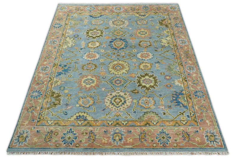Shop For Antique 3x5 Oushak Rug in a Rust and Blue combo | Get best ...