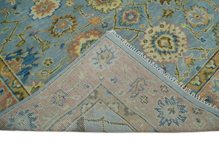 6x9, 8x10, 9x12, 10x14 and 12x15 Antique Traditional Persian Blue and Rust Area Rug | TRDCP131 - The Rug Decor
