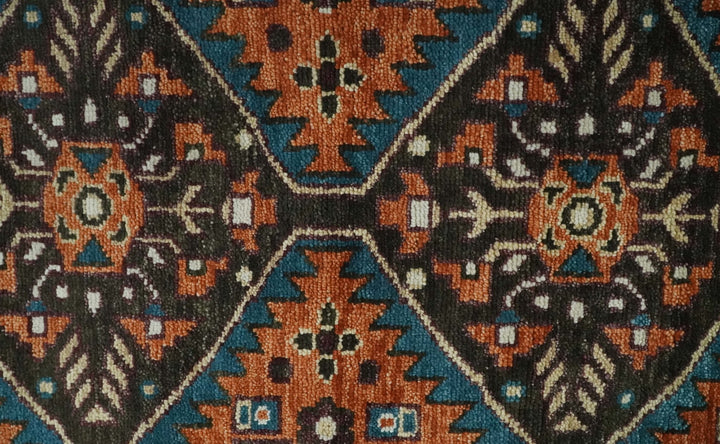 6x9, 8x10, 9x12, 10x14 and 12x15 Hand Knotted Rust, Ivory and Brown Oriental Traditional Persian Area Rug | TRDCP810 - The Rug Decor