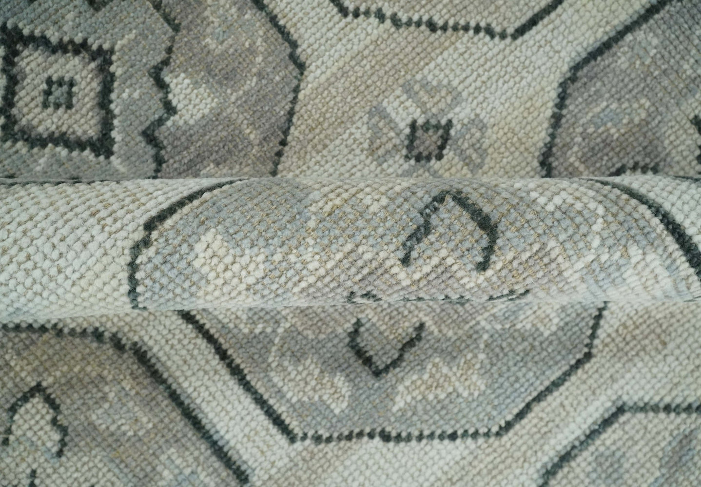 6x9, 8x10, 9x12, 10x14 and 12x15 Hand Knotted Turkish Silver, Beige and Gray Traditional Antique Persian Low Pile Area Rug | TRD2758 - The Rug Decor