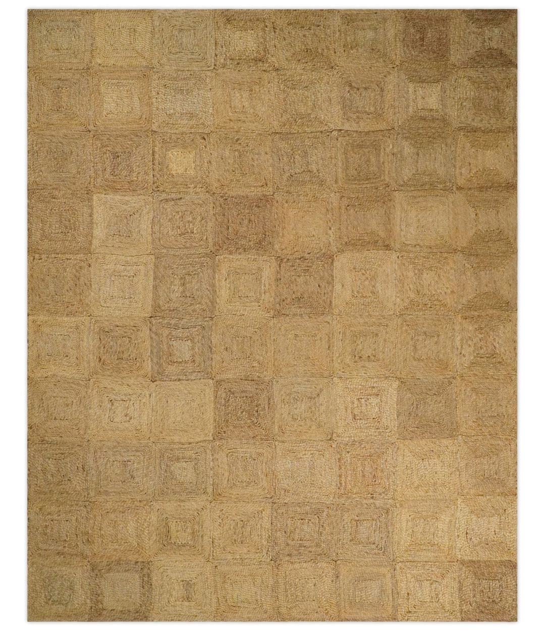 6x9 and 8x10 Hand Woven 100% Natural Fiber Brown Natural Jute and Wool Rug | JR16 - The Rug Decor