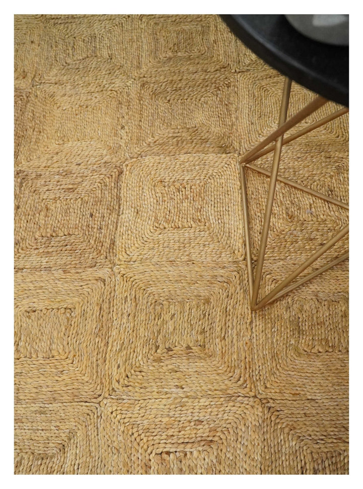 6x9 and 8x10 Hand Woven 100% Natural Fiber Brown Natural Jute and Wool Rug | JR16 - The Rug Decor