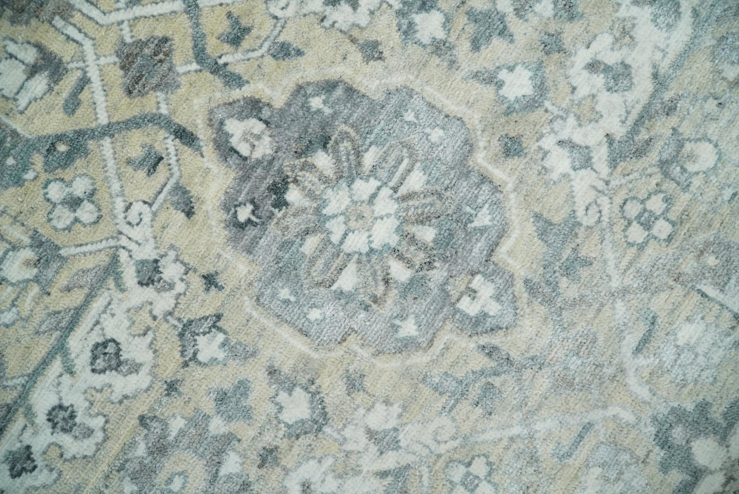 6x9 and 8x11 Beige and Gray Bamboo Silk and Wool Traditional Persian Antique Area Rug | TRDCP201 - The Rug Decor