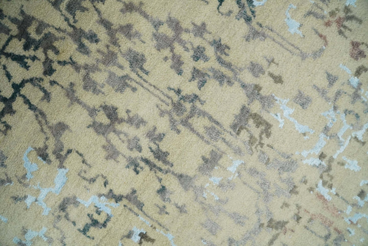 6x9 Fine Hand Knotted Beige and Rust Traditional Vintage Persian Style Antique Wool and Silk Rug | AGR2 - The Rug Decor
