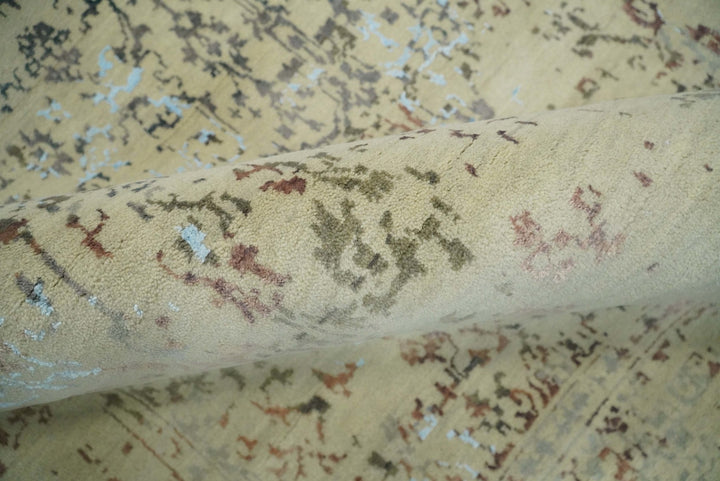 6x9 Fine Hand Knotted Beige and Rust Traditional Vintage Persian Style Antique Wool and Silk Rug | AGR2 - The Rug Decor