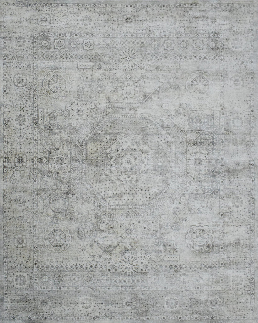7.8x9.8 Rug, Abstract Blue and Gray Rug made with Viscose Art Silk, Living, Dinning and Bedroom Rug | TRD0091AR7898 - The Rug Decor