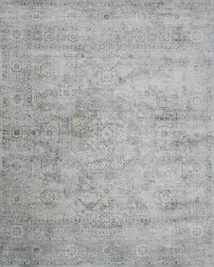 7.8x9.8 Rug, Abstract Blue and Gray Rug made with Viscose Art Silk, Living, Dinning and Bedroom Rug | TRD0091AR7898 - The Rug Decor