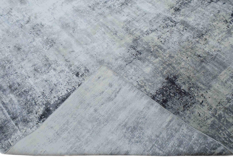 7.8x9.8 Rug, Abstract Blue and Gray Rug made with Viscose Art Silk, Living, Dinning and Bedroom Rug | TRD0092AR7898 - The Rug Decor