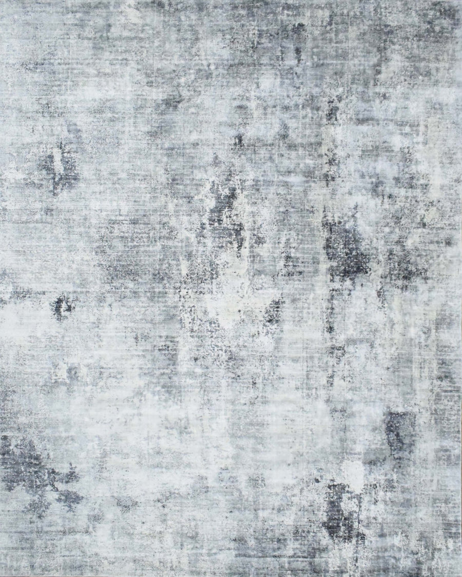 7.8x9.8 Rug, Abstract Blue and Gray Rug made with Viscose Art Silk, Living, Dinning and Bedroom Rug | TRD0092AR7898 - The Rug Decor