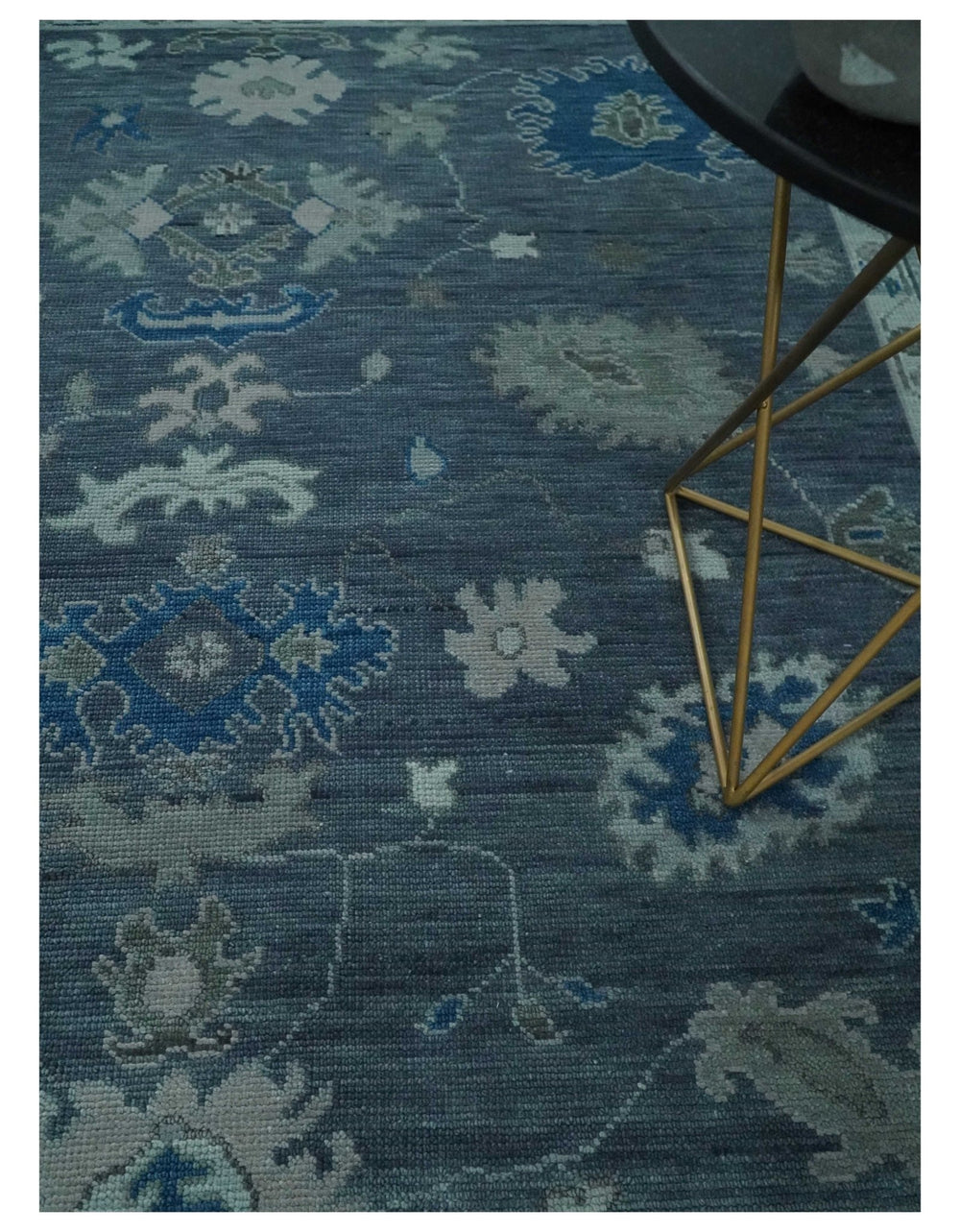 8x10, 9x12, 10x14 and 12x15 Hand Knotted Gray and Silver Traditional Oushak Wool Rug | NT43 - The Rug Decor