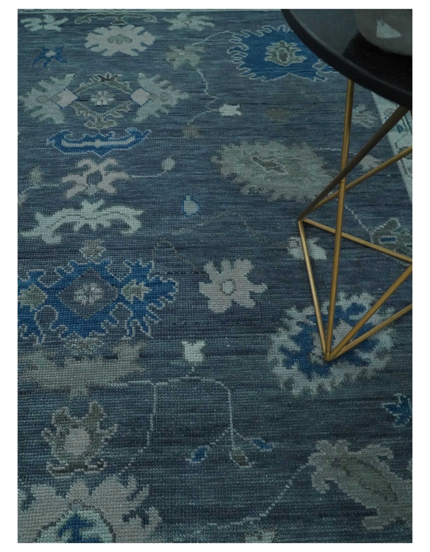 8x10, 9x12, 10x14 and 12x15 Hand Knotted Gray and Silver Traditional Oushak Wool Rug | NT43 - The Rug Decor