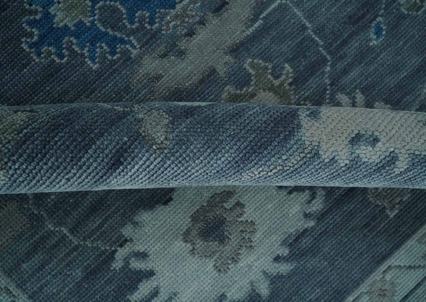 8x10, 9x12, 10x14 and 12x15 Hand Knotted Gray and Silver Traditional Oushak Wool Rug | NT43 - The Rug Decor