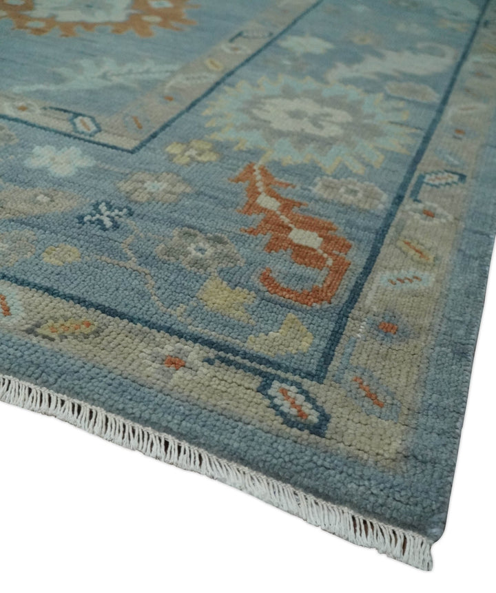 8x10, 9x12, 10x14 and 12x15 Hand Knotted Silver and Beige Traditional Persian Oushak Wool Rug | NT23 - The Rug Decor
