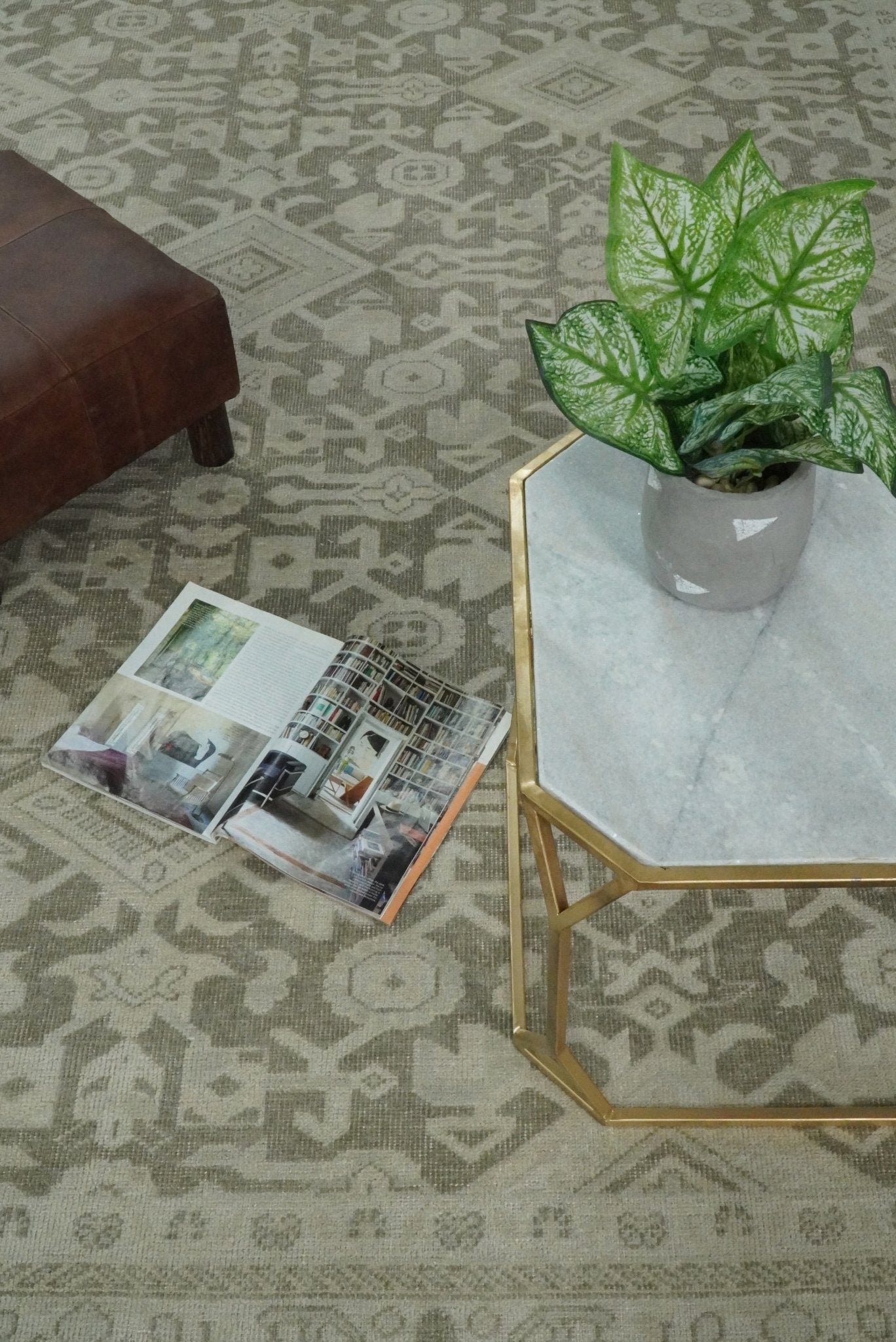 8x10, 9x12 and 10x14 Brown and Beige Hand Knotted Wool Low Pile Vintage Area Rug | AIN3 - The Rug Decor