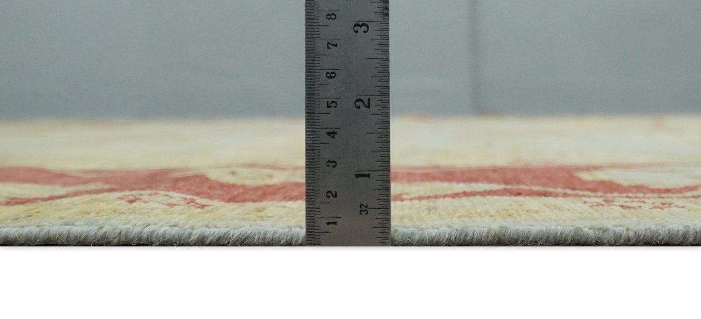 8x10 Fine Hand Knotted Aqua and Rust Traditional Vintage Persian Antique Wool Rug | AGR36 - The Rug Decor