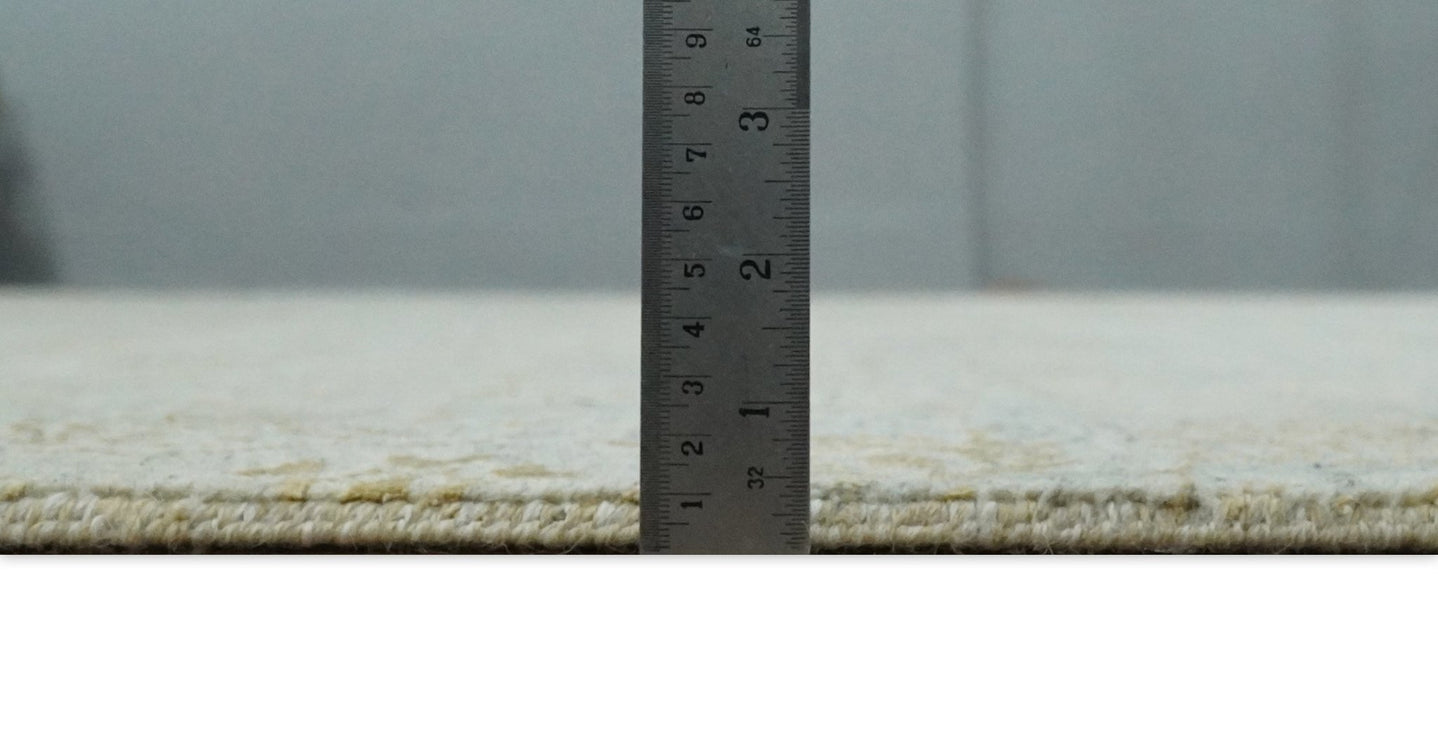 8x10 Fine Hand Knotted Beige and Gold Traditional Vintage Persian Style Antique Silk Rug | AGR21 - The Rug Decor