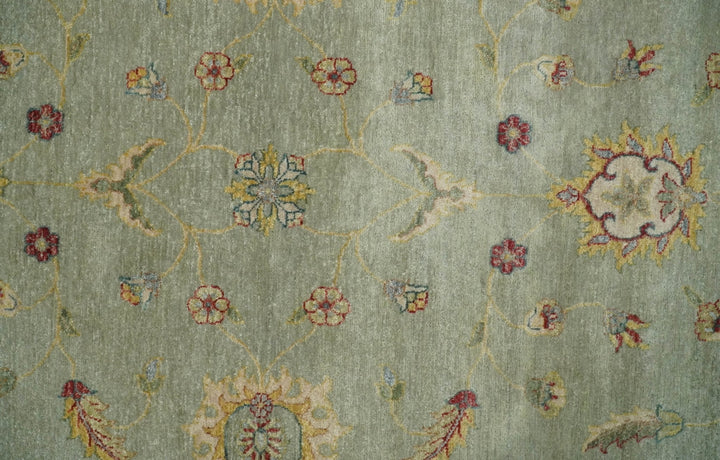 8x10 Fine Hand Knotted Blue and Black Muted Antique Traditional Vintage Persian Wool Rug | AGR45 - The Rug Decor