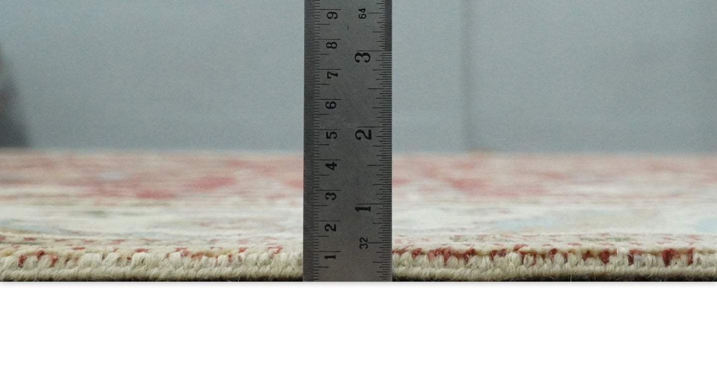 8x10 Fine Hand Knotted Rust and Ivory Traditional Vintage Persian Style Antique Wool Rug | AGR20 - The Rug Decor