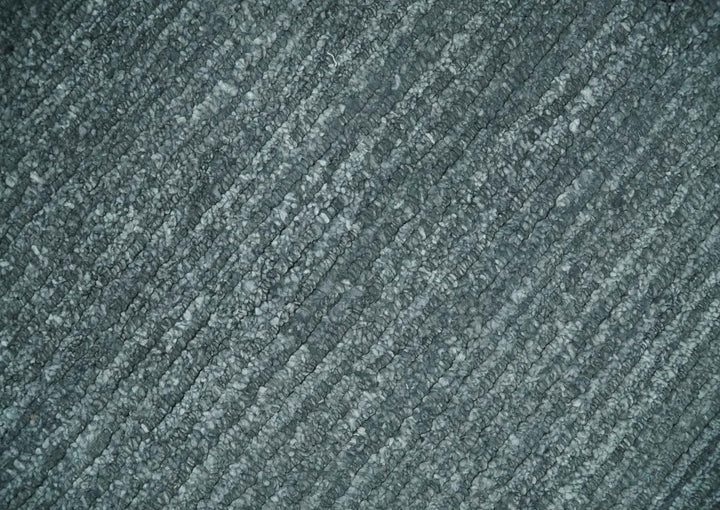 8x10 Gray and Silver Blended Hand Loomed Modern Scandinavian Bamboo Silk Area Rug - The Rug Decor