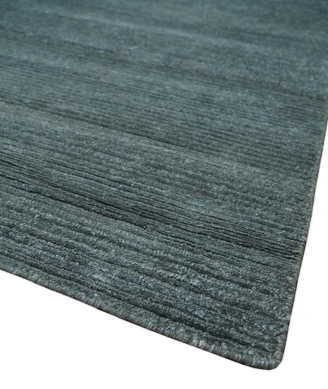 8x10 Gray and Silver Blended Hand Loomed Modern Scandinavian Bamboo Silk Area Rug - The Rug Decor