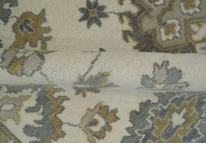 8x10 Hand Knotted Beige, Brown and Gray Traditional Vintage Persian Style Antique Wool Rug | TRDCP722810 - The Rug Decor