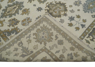 8x10 Hand Knotted Beige, Brown and Gray Traditional Vintage Persian Style Antique Wool Rug | TRDCP722810 - The Rug Decor