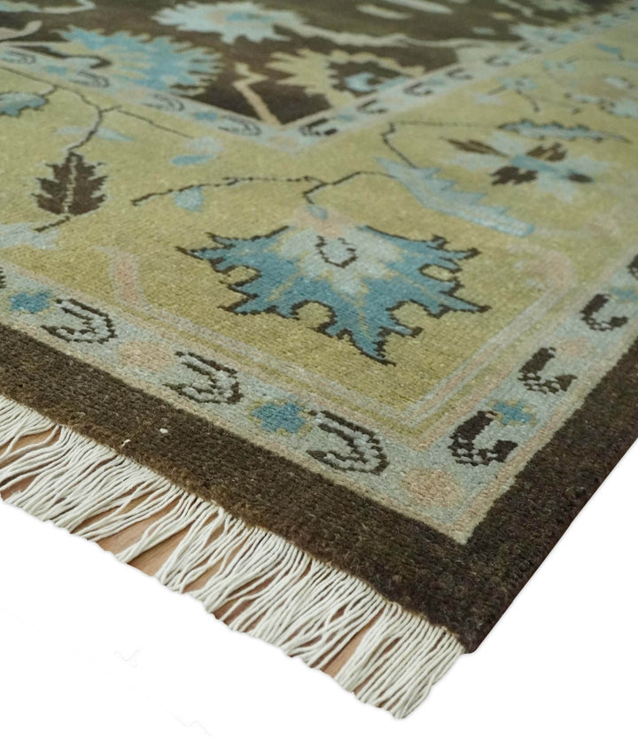 8x10 Hand Knotted Gray and Beige Traditional Persian Oushak Wool Rug | AC3810 - The Rug Decor