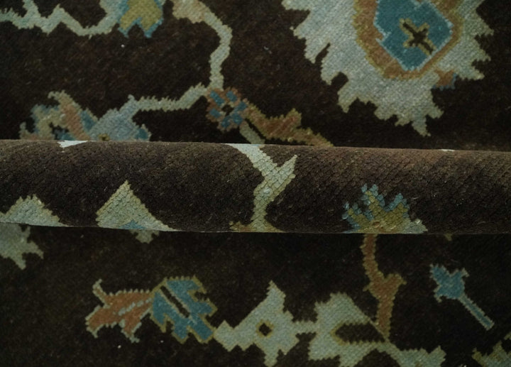 8x10 Hand Knotted Gray and Beige Traditional Persian Oushak Wool Rug | AC3810 - The Rug Decor