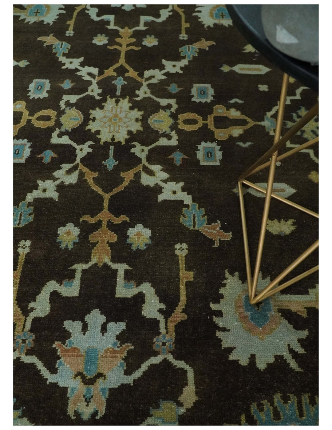 8x10 Hand Knotted Gray and Beige Traditional Persian Oushak Wool Rug | AC3810 - The Rug Decor