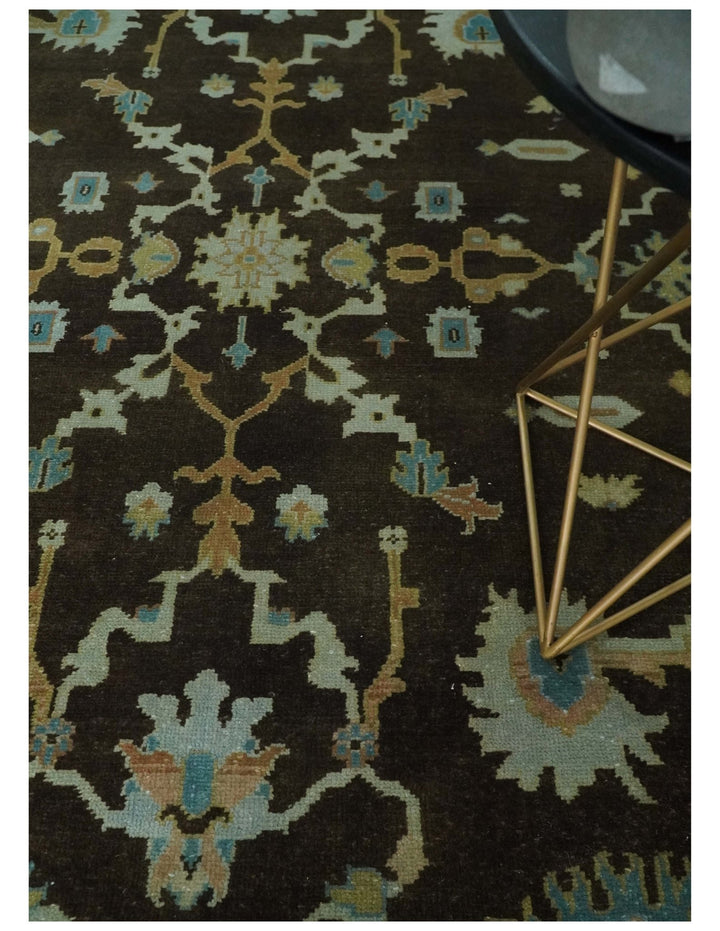 8x10 Hand Knotted Gray and Beige Traditional Persian Oushak Wool Rug | AC3810 - The Rug Decor