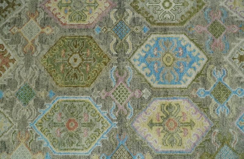 8x10 Hand Knotted Gray, Beige and Green Traditional Persian Area Rug | TRDCP570810 - The Rug Decor