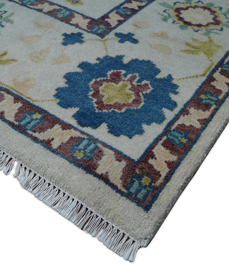 8x10 Hand Knotted Silver and Brown Traditional Vintage Persian Style Antique Wool Rug | TRDCP759810 - The Rug Decor